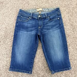 Paige Canyon Short Blue Jeans Bermuda Wash Out Classic Women's 26